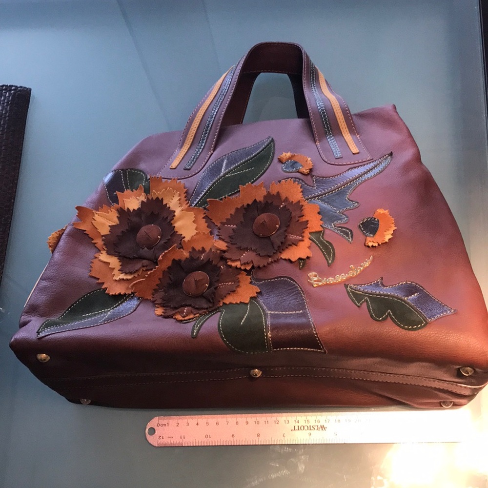 Woman’s bag braccialini Brown flowers